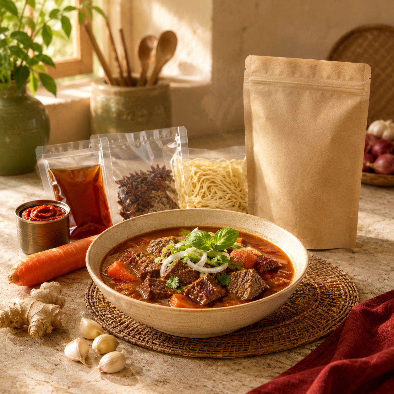 Bò Kho Vietnamese beef stew meal starter with kit ingredients