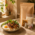 Cơm Gà Nướng grilled chicken with rice and fried egg meal starter
